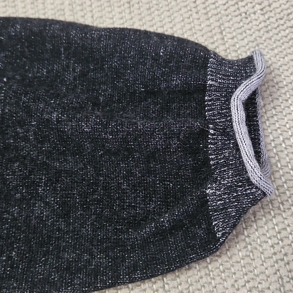 32 Bar Blues Men's Henley Pullover Sweater Cotton Cashmere XL Black Gray